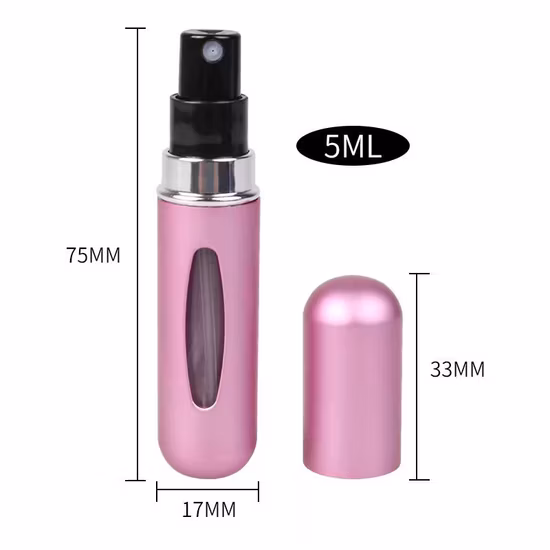 5ml 금속 알루미늄 향수 스프레이 병